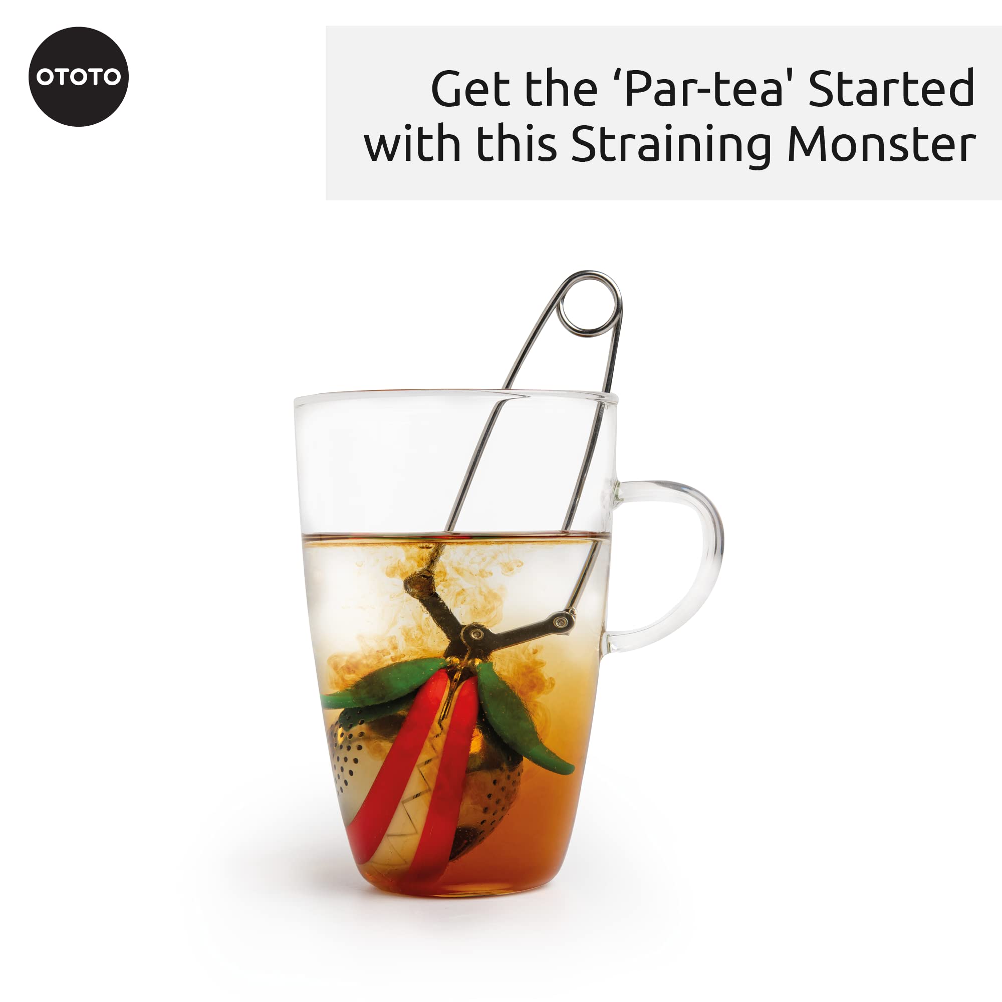 Cute Tea Infuser by OTOTO - Loose Leaf Tea Steeper, Tea Accessories, Tea Diffusers, Tea Infuser for Loose Leaf Tea, Tea Strainers, Cute Gifts, Tea Gift Set, Kitchen Gifts, Cooking Gadgets - Image 4