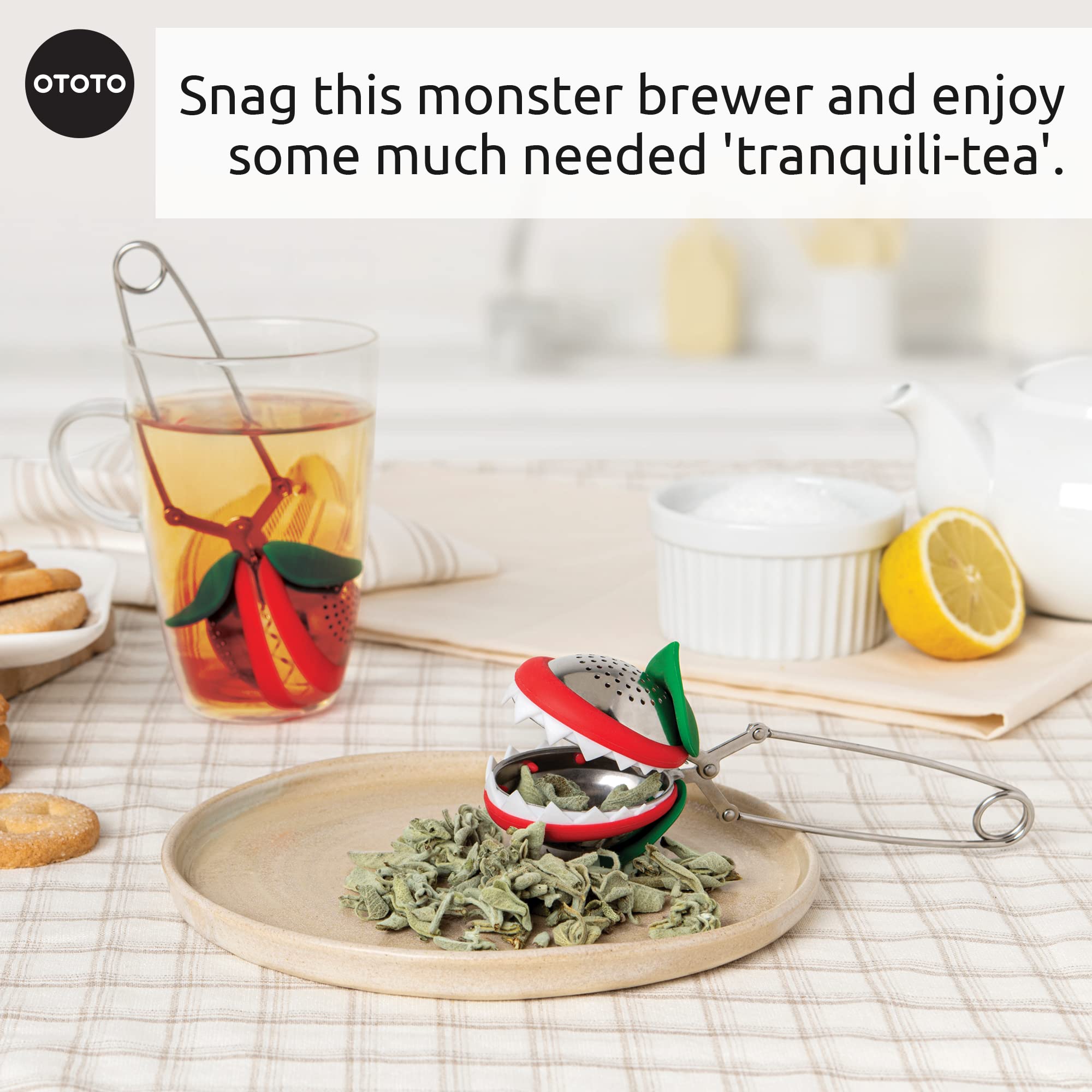 Cute Tea Infuser by OTOTO - Loose Leaf Tea Steeper, Tea Accessories, Tea Diffusers, Tea Infuser for Loose Leaf Tea, Tea Strainers, Cute Gifts, Tea Gift Set, Kitchen Gifts, Cooking Gadgets - Image 6