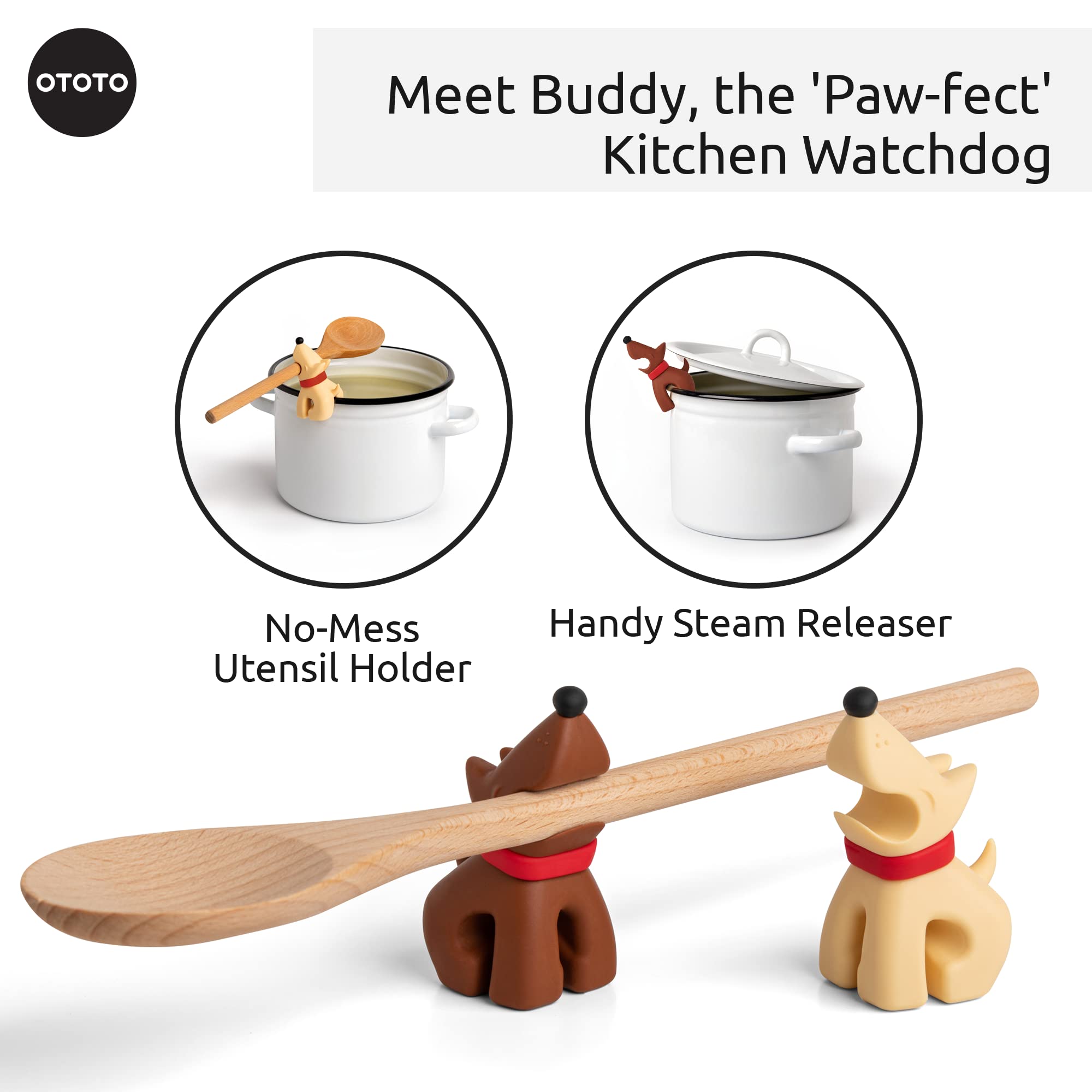 Funny Spoon Holder by OTOTO - Spoon Rest for Stove Top - Cooking Gadgets, Cooking Gifts, Cool Kitchen Gadgets, Cool Gifts, Cute Kitchen Accessories - Image 3