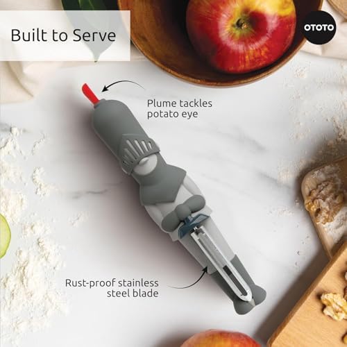 NEW OTOTO Sir Peels A-Lot Medieval Knight Vegetable Peeler - Swivel Vegetable Peelers for Potatoes, Fruits, Cute Gadgets, Gifts, Potato, Veggie, Fruit Peeler, Cute Kitchen Accessories - Image 3