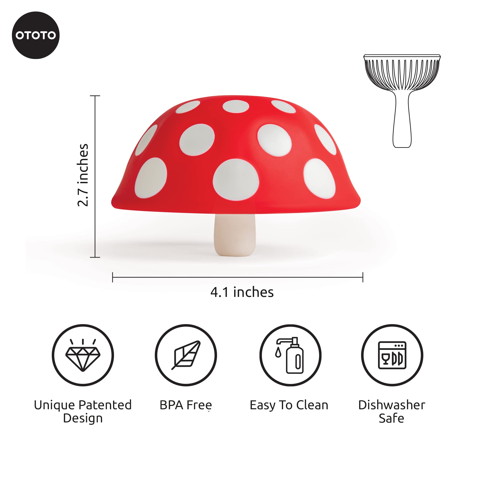OTOTO Fun Guy Fridge Deodorizer + Big Mushroom Funnels for Filling Bottles (Bundle of 2) - Image 8