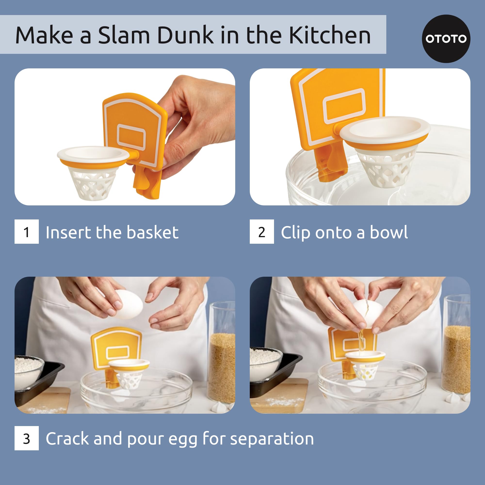 OTOTO Fun Guy Fridge Deodorizer + Dunk N' Egg Yolk Separator (Bundle of 2) - Image 8