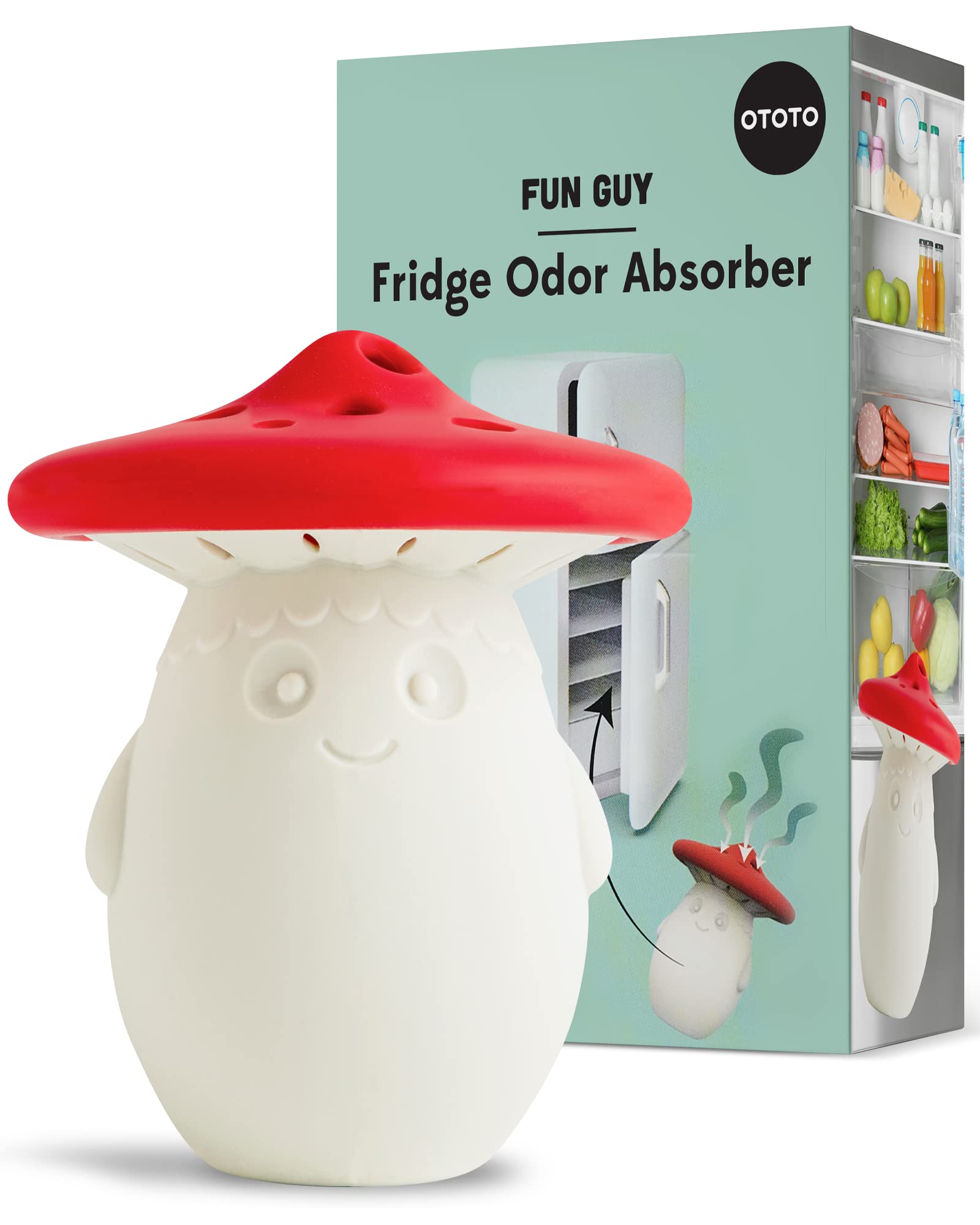 OTOTO Magic Mushroom and Magic Mushroom XL Foldable Kitchen Funnel, and Fun Guy Fridge Deodorizer (Bundle of 3) - Image 5
