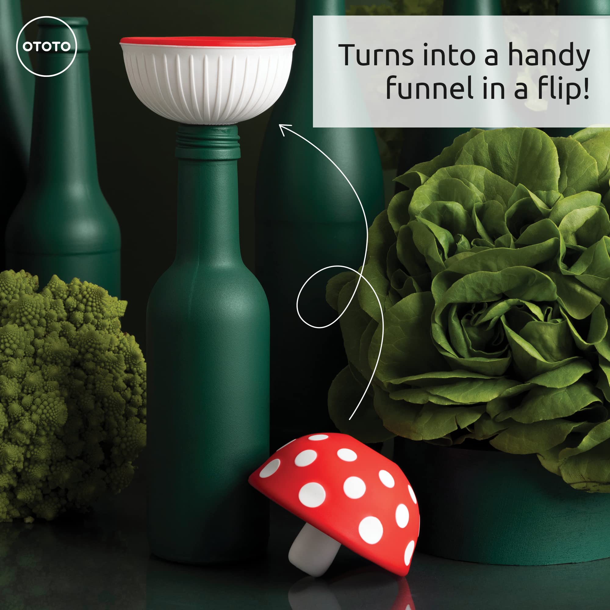 OTOTO Nessie Turquoise Original Nessie Ladle - Soup Ladle + Mushroom - Foldable Kitchen Funnel (Bundle of 2) - Image 7
