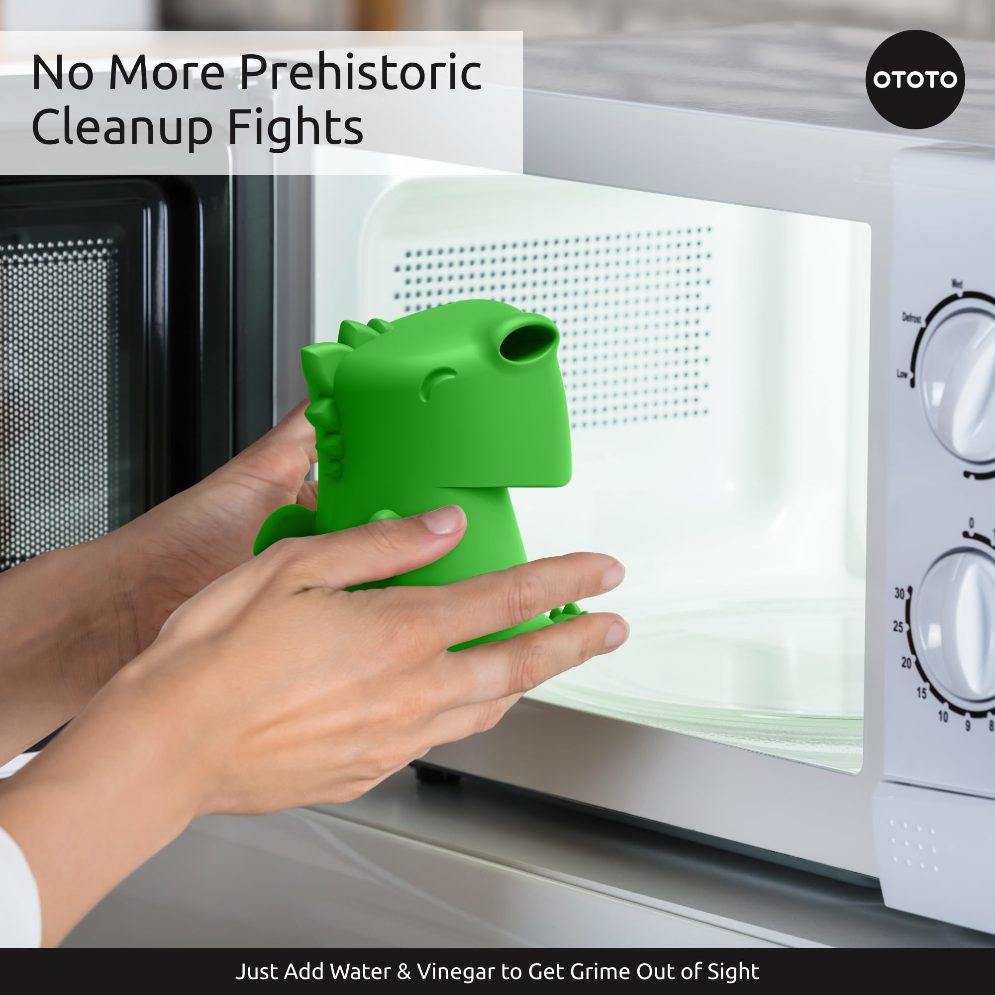 OTOTO NEW Dracowave Microwave Cleaner - Dragon Microwave Steam Cleaner, Cleans Grime in Minutes with Water and Vinegar - Cute Kitchen Gifts Accessories, Funny Kitchen Gadgets, White Elephant Gifts - Image 3