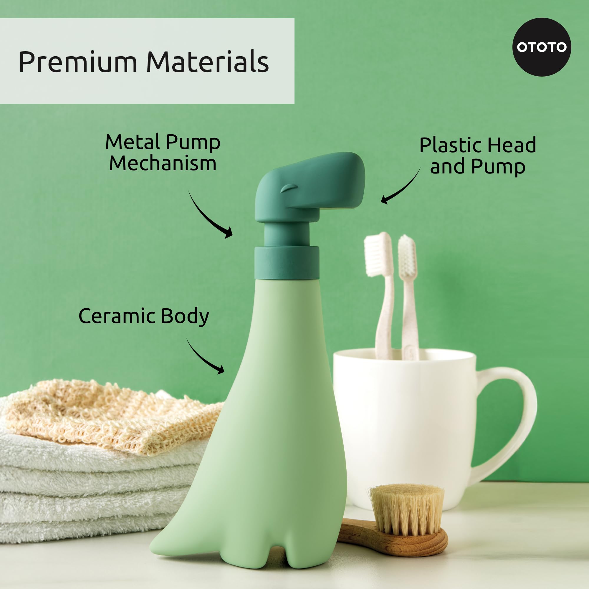 OTOTO New Soapasaurous Dino Hand Soap Dispenser - Cute Bathroom Accessories, Liquid Dish Soap Dispenser, Dinosaur, Cute Kitchen Accessories, Gifts for Kids - Image 7