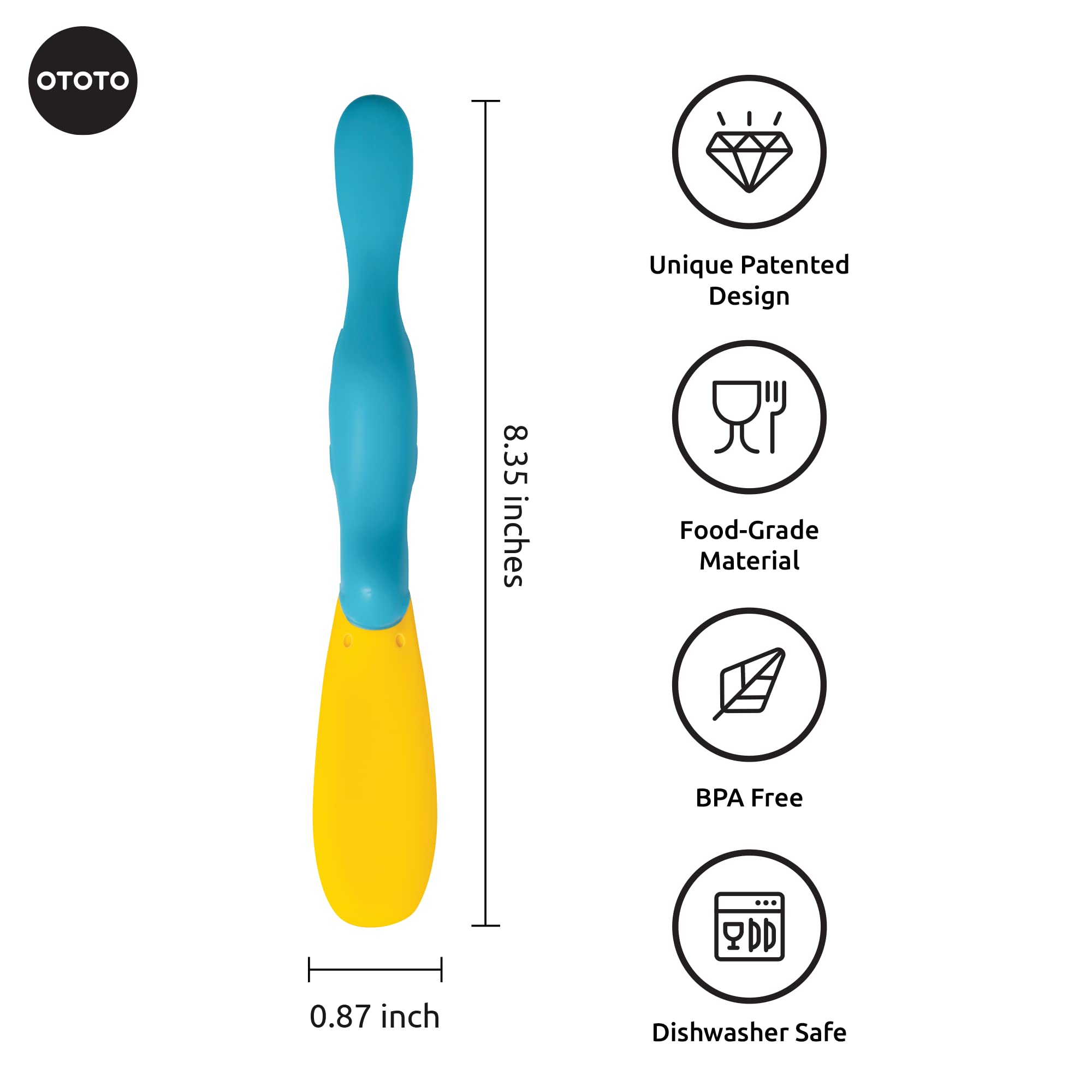 OTOTO Splatypus Jar Spatula for Scooping and Scraping & Mushroom - Foldable Kitchen Funnel (Bundle of 2) - Image 3